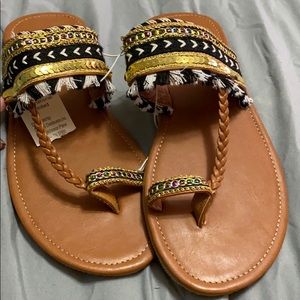 Leather Braided Sandals